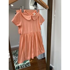 Kate Quinn Bamboo Collection Peach Peter Pan Collar Dress 12 18m Bamboo Long EUC
